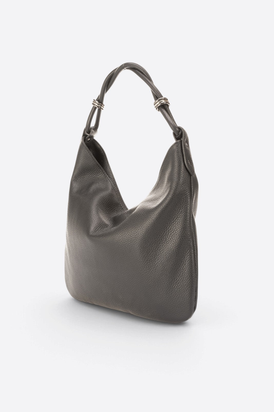 NORA Leather Top Handle Bag - Black