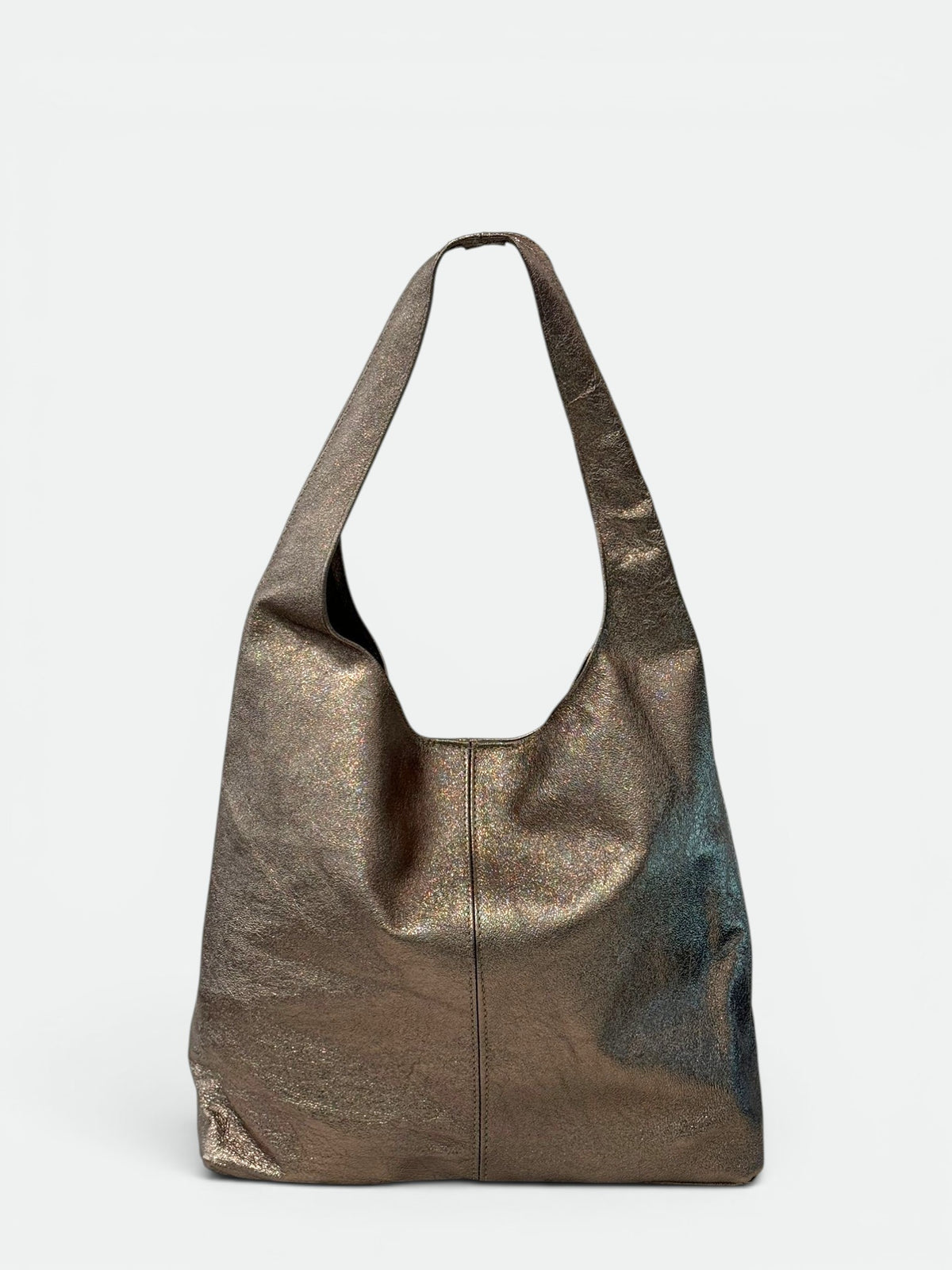 NADIA Leather Top Handle Bag - Gun Metal