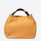 AZALEA Leather Top Handle Bag - Cuoio+Black