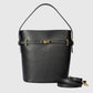 MYRTO Leather Top Handle Bag - Black