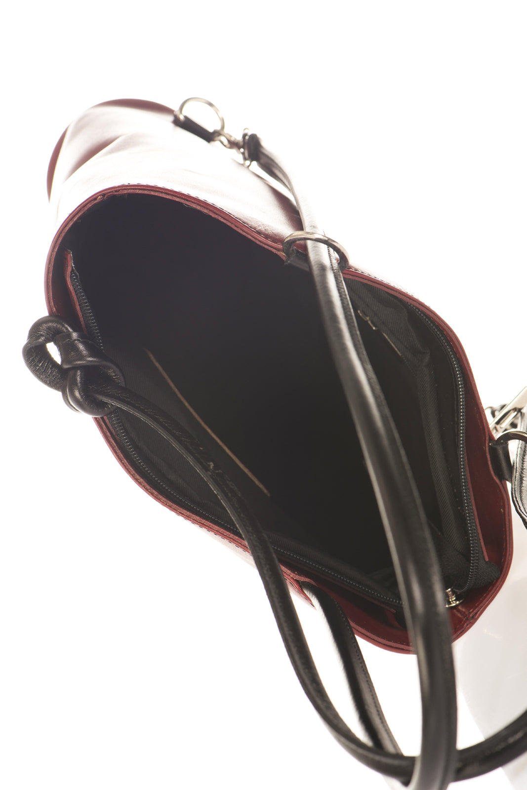 Leather Shoulder Bag 8039 - Red