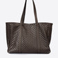 CARMEN Leather Top Handle Bag - Dark Brown