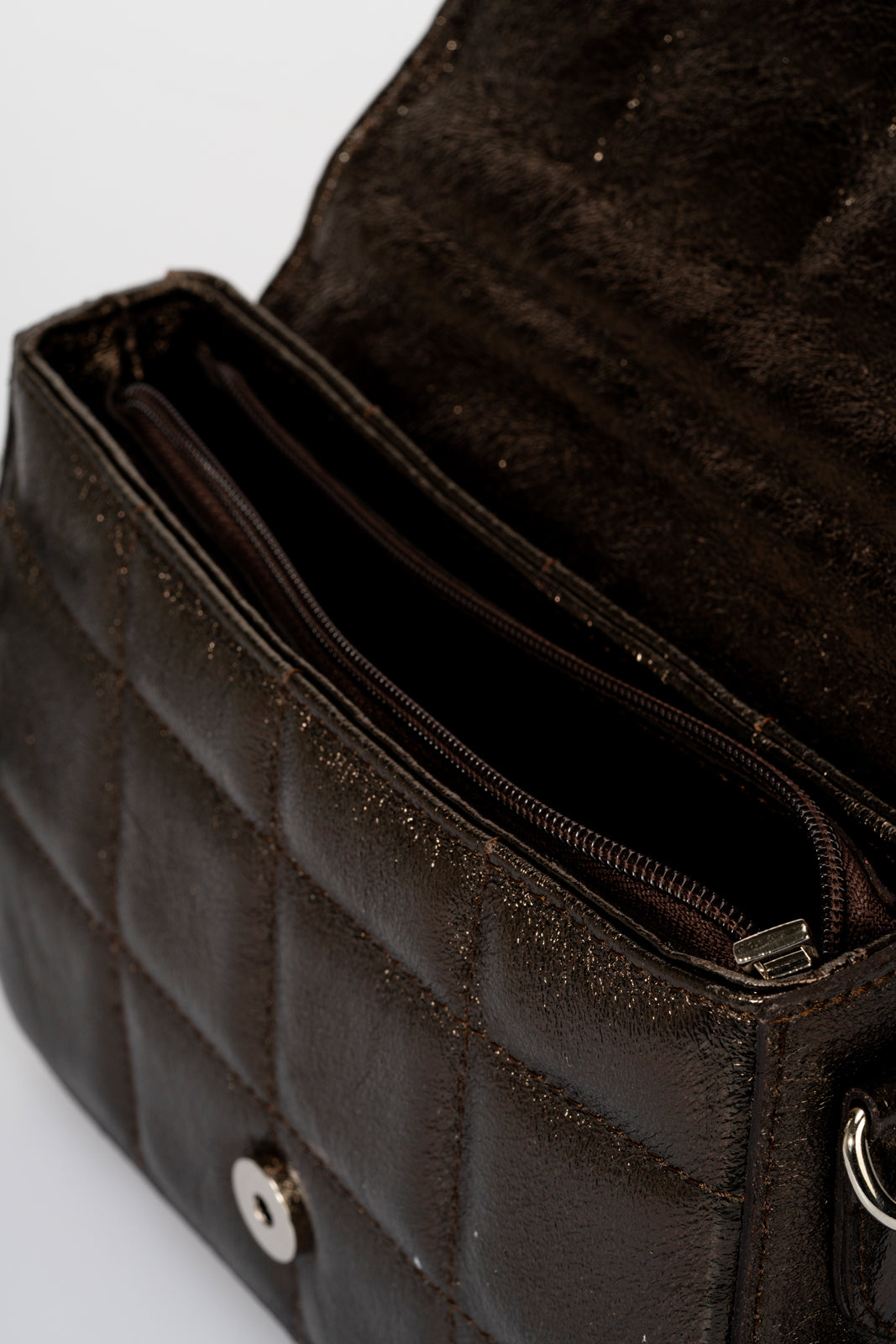 EMILIA Leather Crossbody Bag - Bronzo