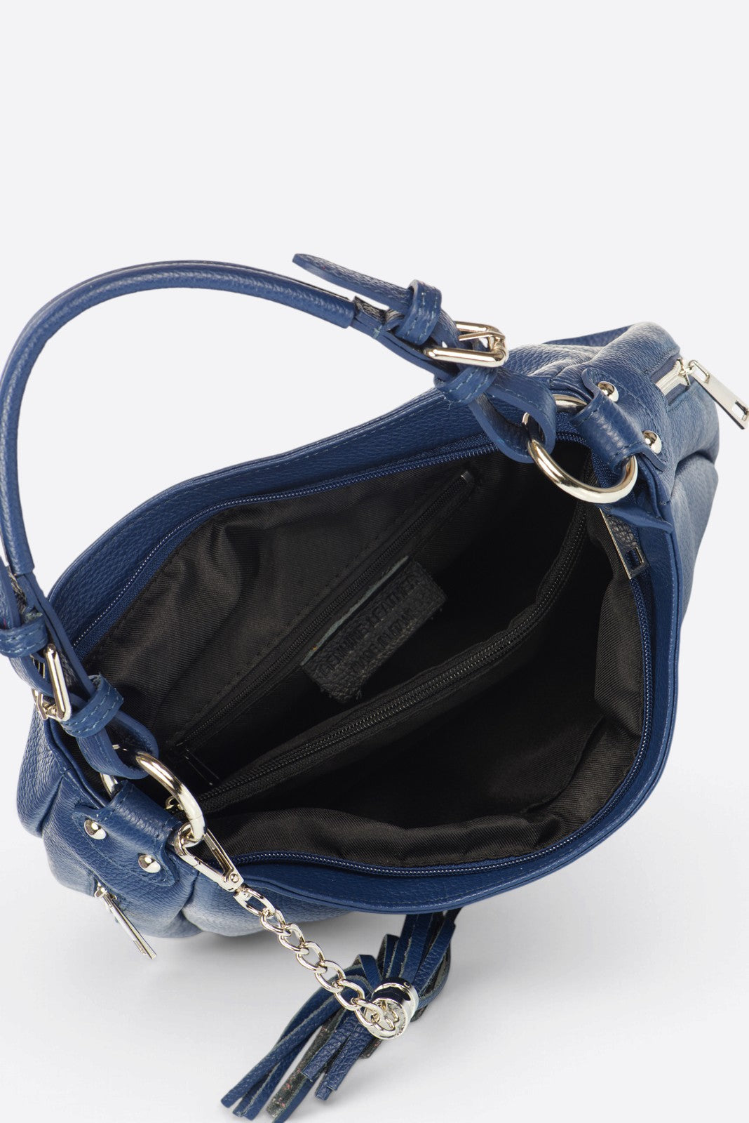 UMA Leather Top Handle Bag - Blue