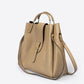 DIONE Leather Top Handle Bag - Taupe