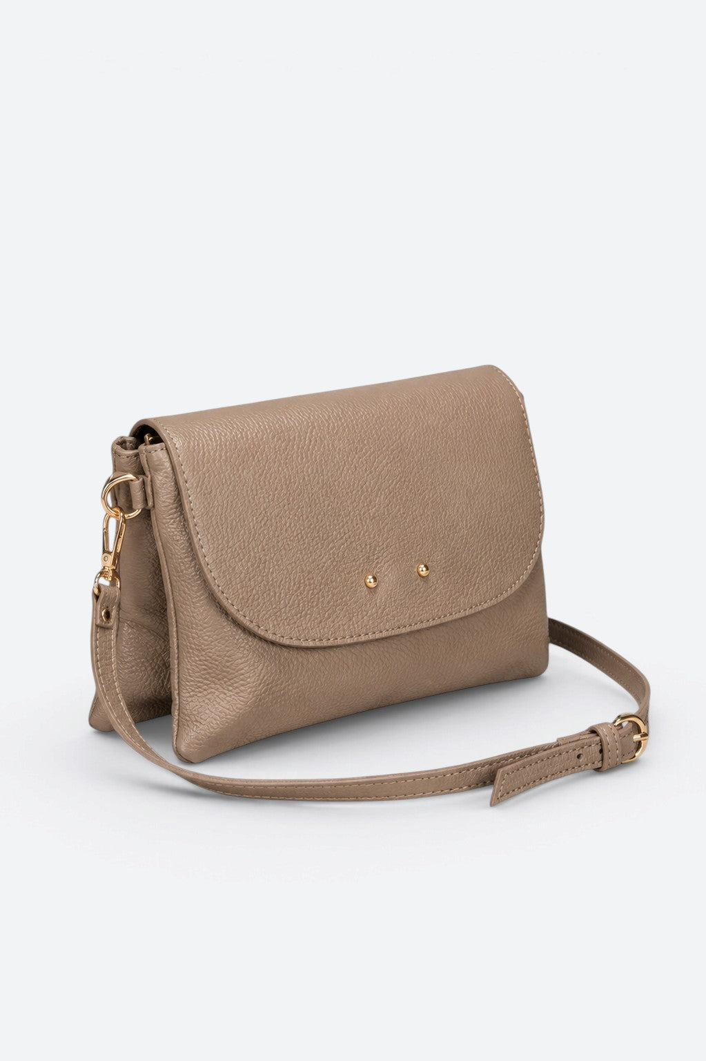 ELLA Leather Crossbody Bag - Taupe