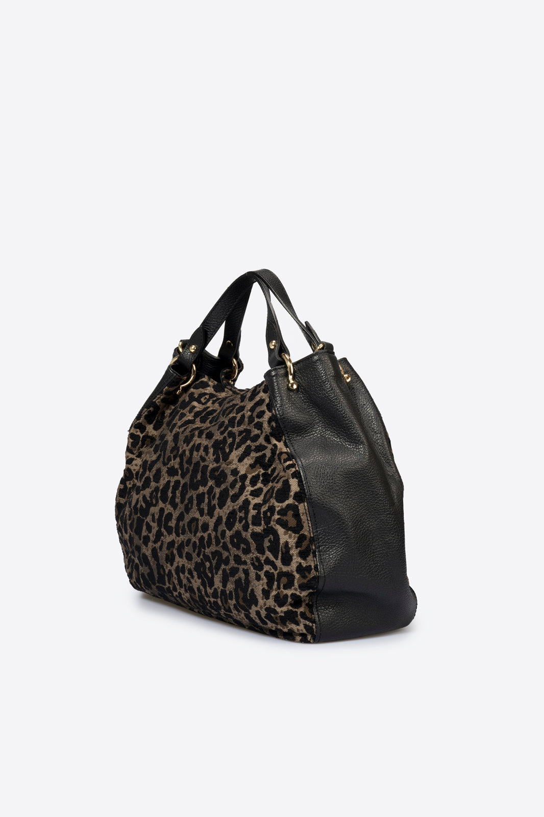 Leather Top Handle Bag 4012 - Black