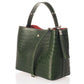 SCARLET Leather Top Handle Bag - Green
