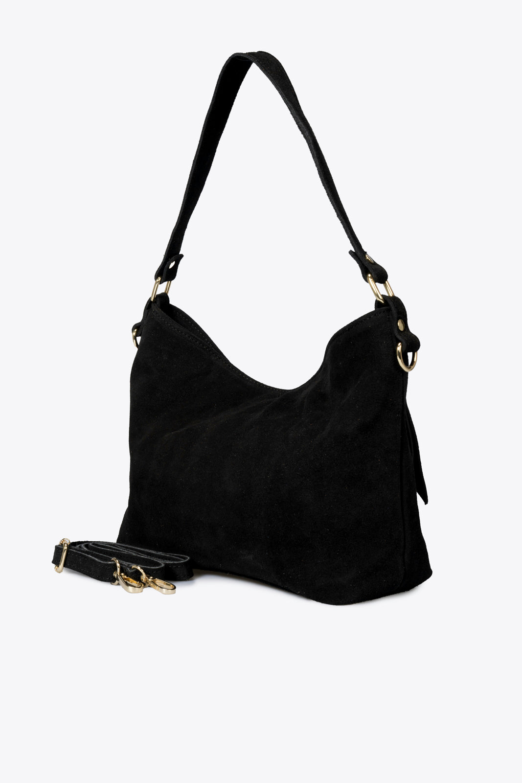 LEONIE Leather Shoulder Bag - Black
