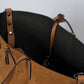 MABEL Leather Tote Bag - Cognac