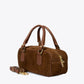 TIANNA Leather Top Handle Bag - Brown