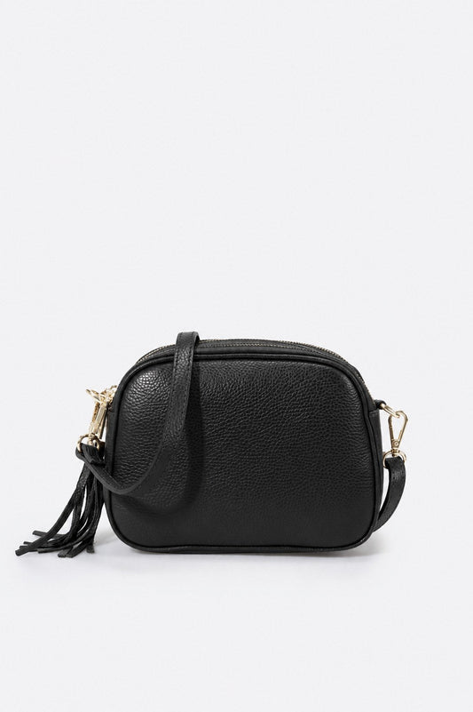 EBE Leather Crossbody Bag - Black