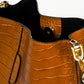 CAPRICE Leather Shoulder Bag - Cognac