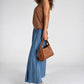 ATHENA Leather Top Handle Bag - Cognac
