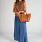 GIADA Leather Top Handle Bag - Cognac
