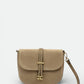 Leather Crossbody Bag 5630 - Taupe