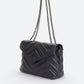 APRIL Leather Shoulder Bag - Blue