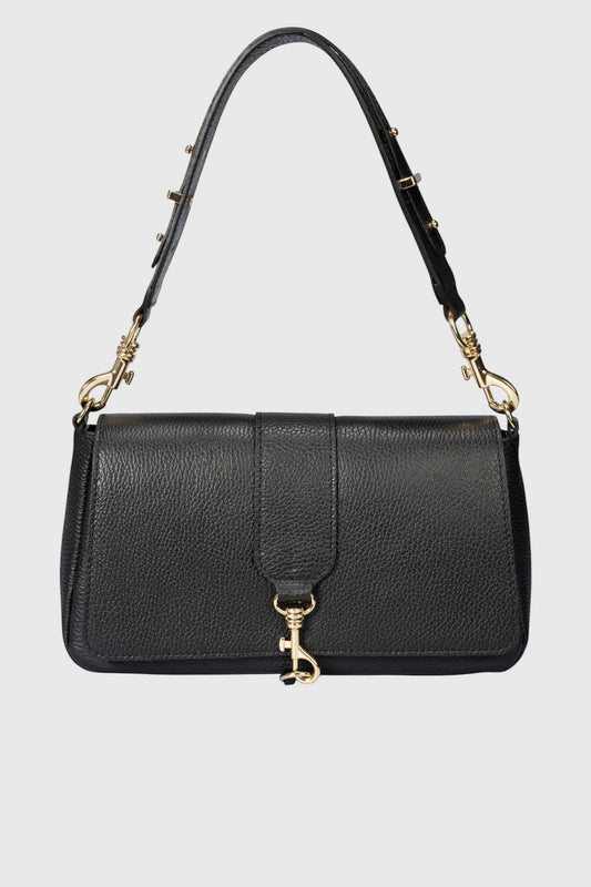 JULES Leather Crossbody Bag - Black