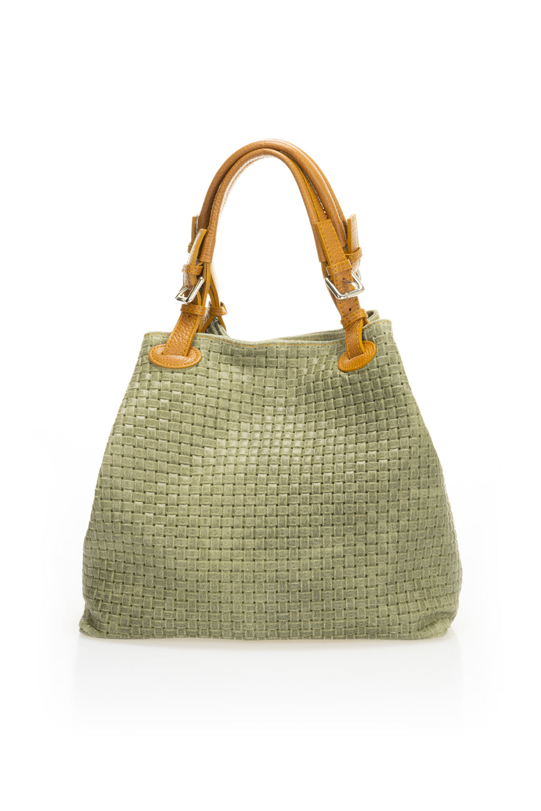 Leather Shoulder Bag 9991 - Olive
