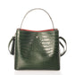SCARLET Leather Top Handle Bag - Green