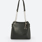 ANIKA Leather Top Handle Bag - Black