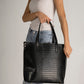 BRENDA Leather Shoulder Bag - Black