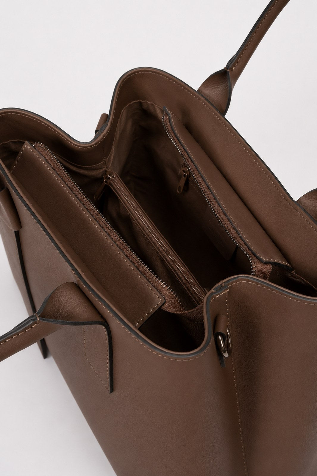 RACHELE Leather Top Handle Bag - Brown
