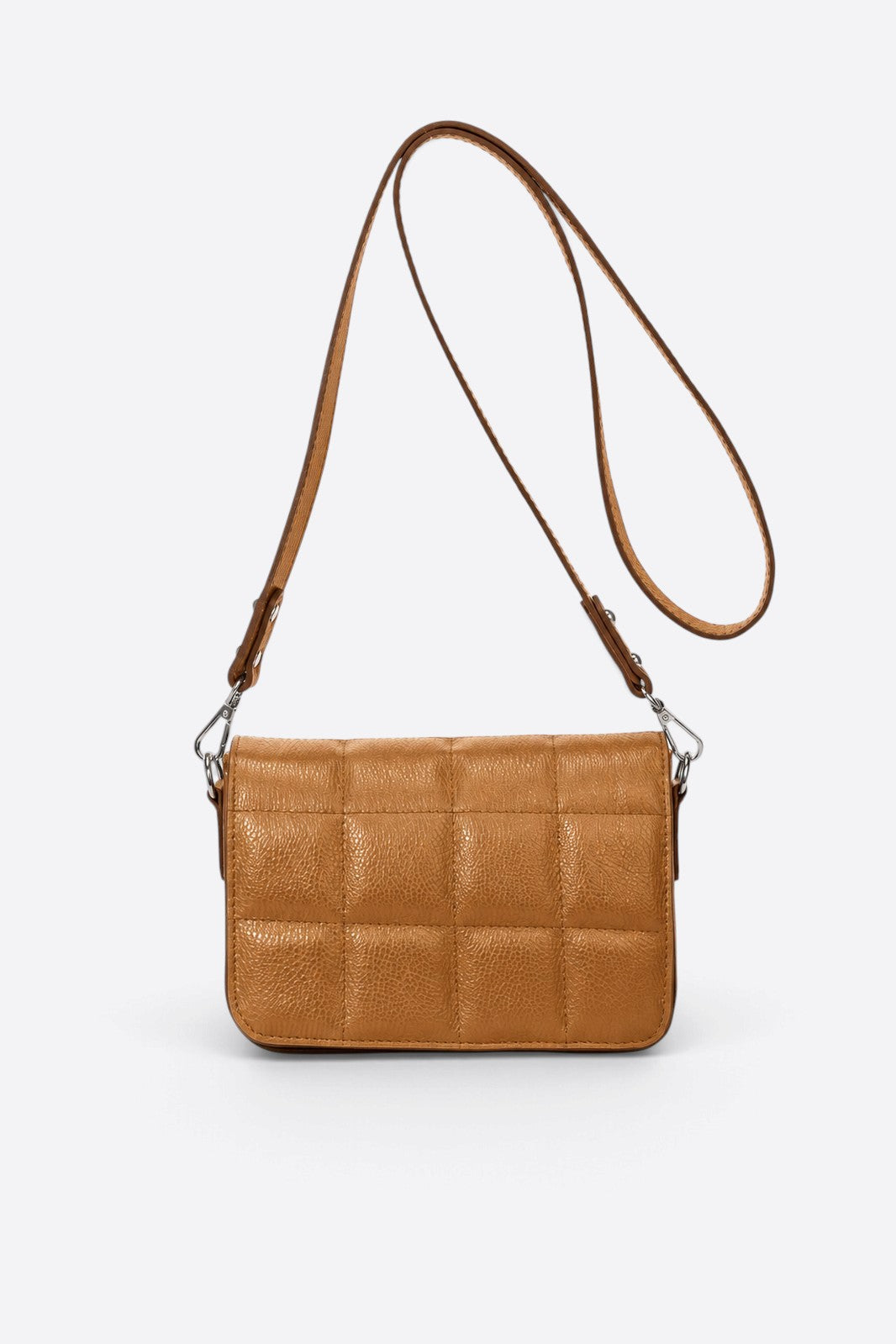 EMILIA Leather Crossbody Bag - Cognac