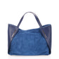 Leather Top Handle Bag 1159 - Blue