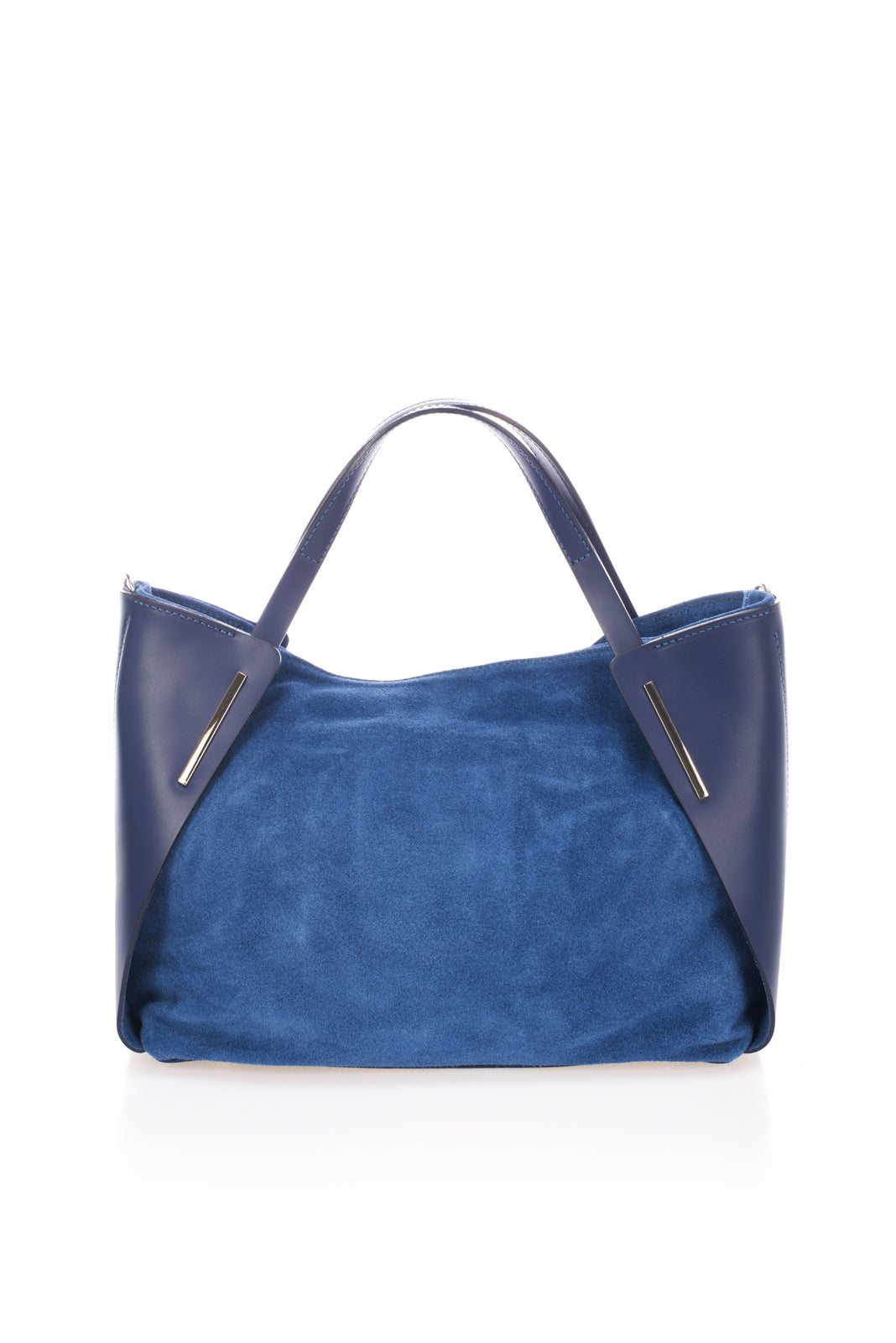 Leather Top Handle Bag 1159 - Blue
