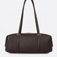 LIORA Leather Shoulder Bag - Dark Brown