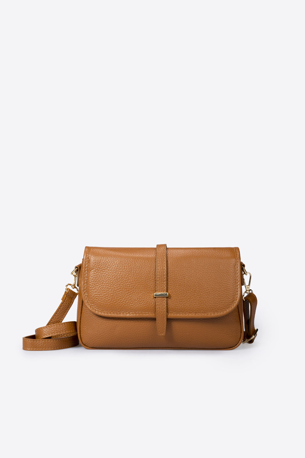 AMALFI Leather Crossbody Bag - Cognac