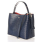 SCARLET Leather Top Handle Bag - Blue