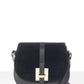 Leather Crossbody Bag 5391 - Black