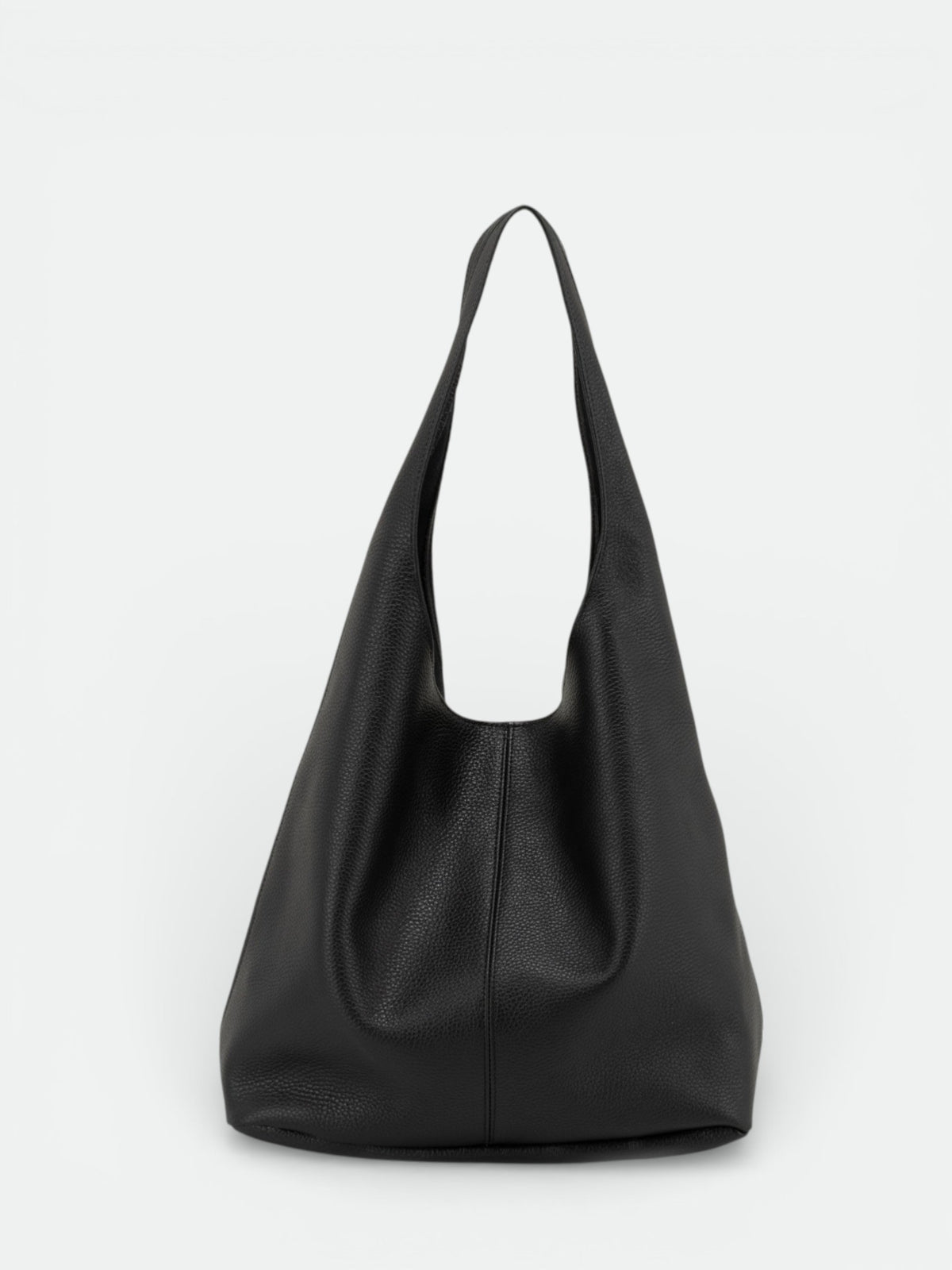 NADIA Leather Top Handle Bag - Black