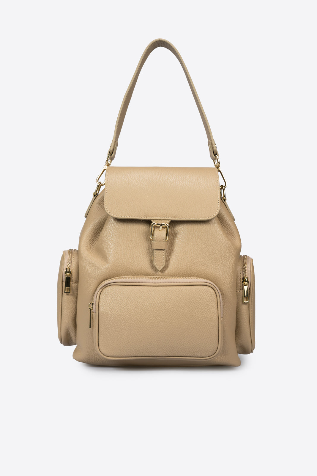 NOA Leather Backpack - Taupe