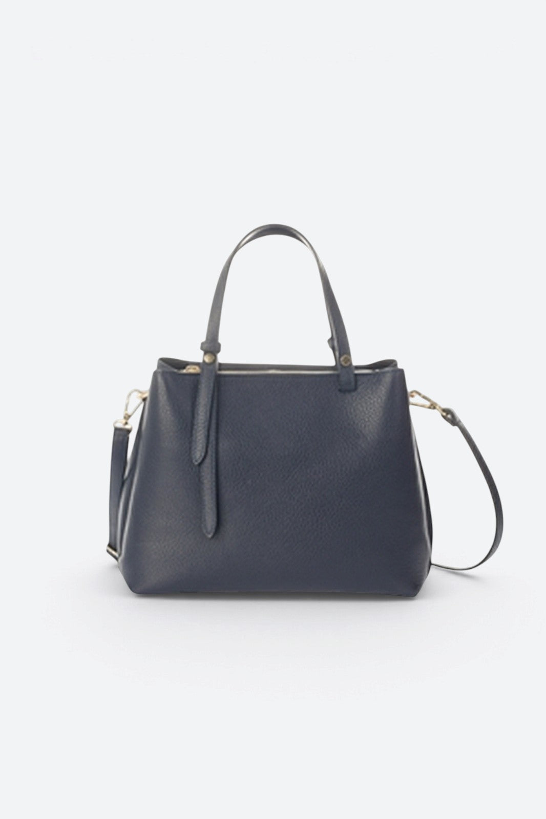 ORIETTA Leather Top Handle Bag - Blue