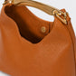 AGNES Leather Top Handle Bag - Cognac