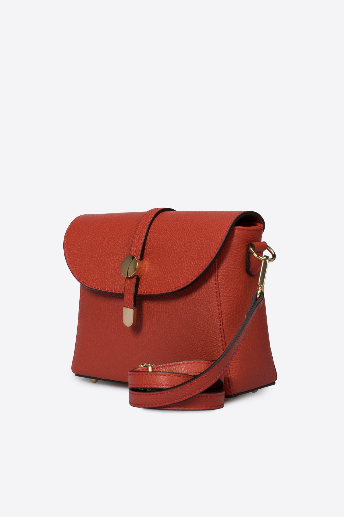 ADORE Leather Crossbody Bag - Mattone