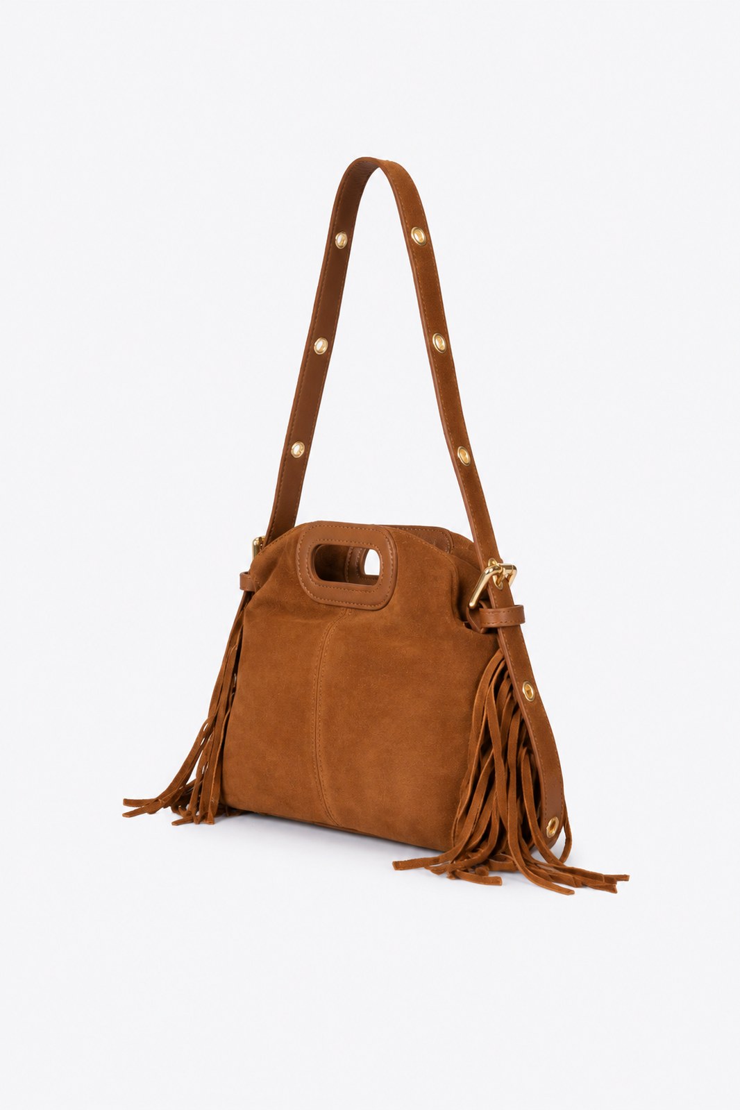 CINZIA Leather Top Handle Bag - Cognac