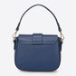 Leather Top Handle Bag 4019 - Blue