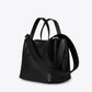 MINA Leather Top Handle Bag - Black