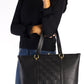 Leather Top Handle Bag 2349 - Black