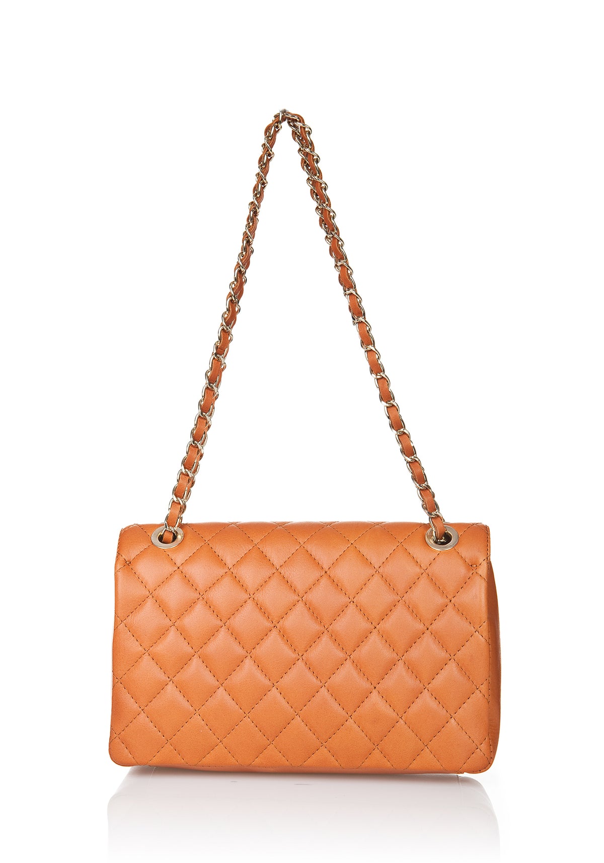 Leather Shoulder Bag 6999 - Cognac