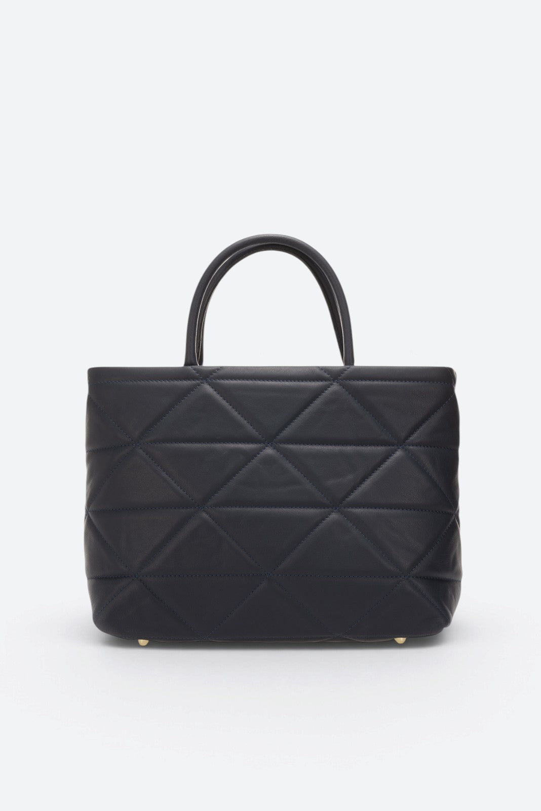 GINEVRA Leather Top Handle Bag - Blue