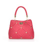 CAROLA Leather Top Handle Bag - Fuxia
