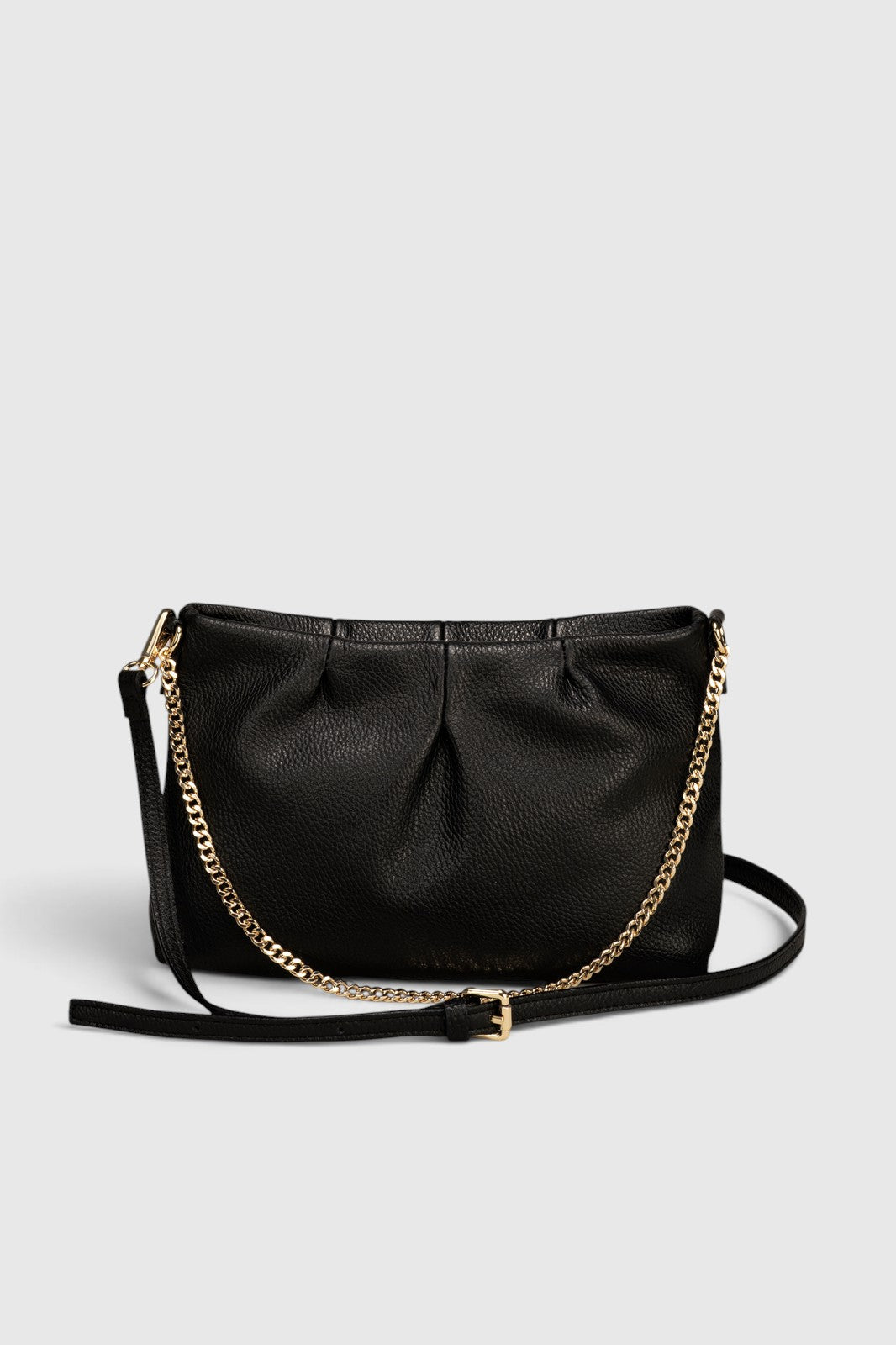 CLIO Leather Crossbody Bag - Black