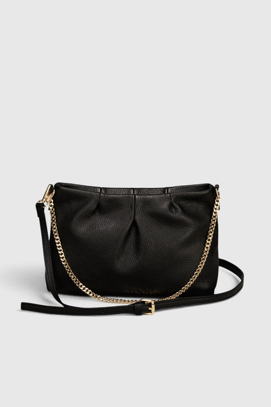 CLIO Leather Crossbody Bag - Black