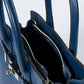 GRETA Leather Top Handle Bag - Blue