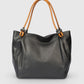 VINNIE Leather Shoulder Bag - Nero